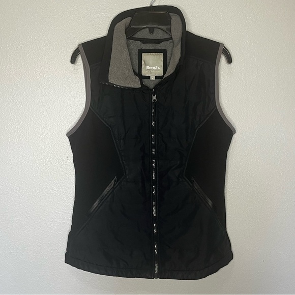 Bench Full Zip Vest Thin Women Medium Black Fleece Lined Insulated - Picture 1 of 9